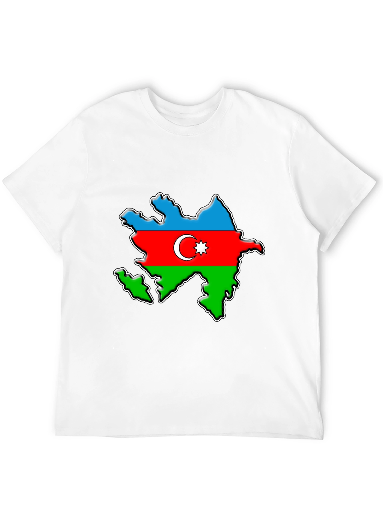 Azerbaijan Flag Map T-Shirt - Patriotic Pride Tee