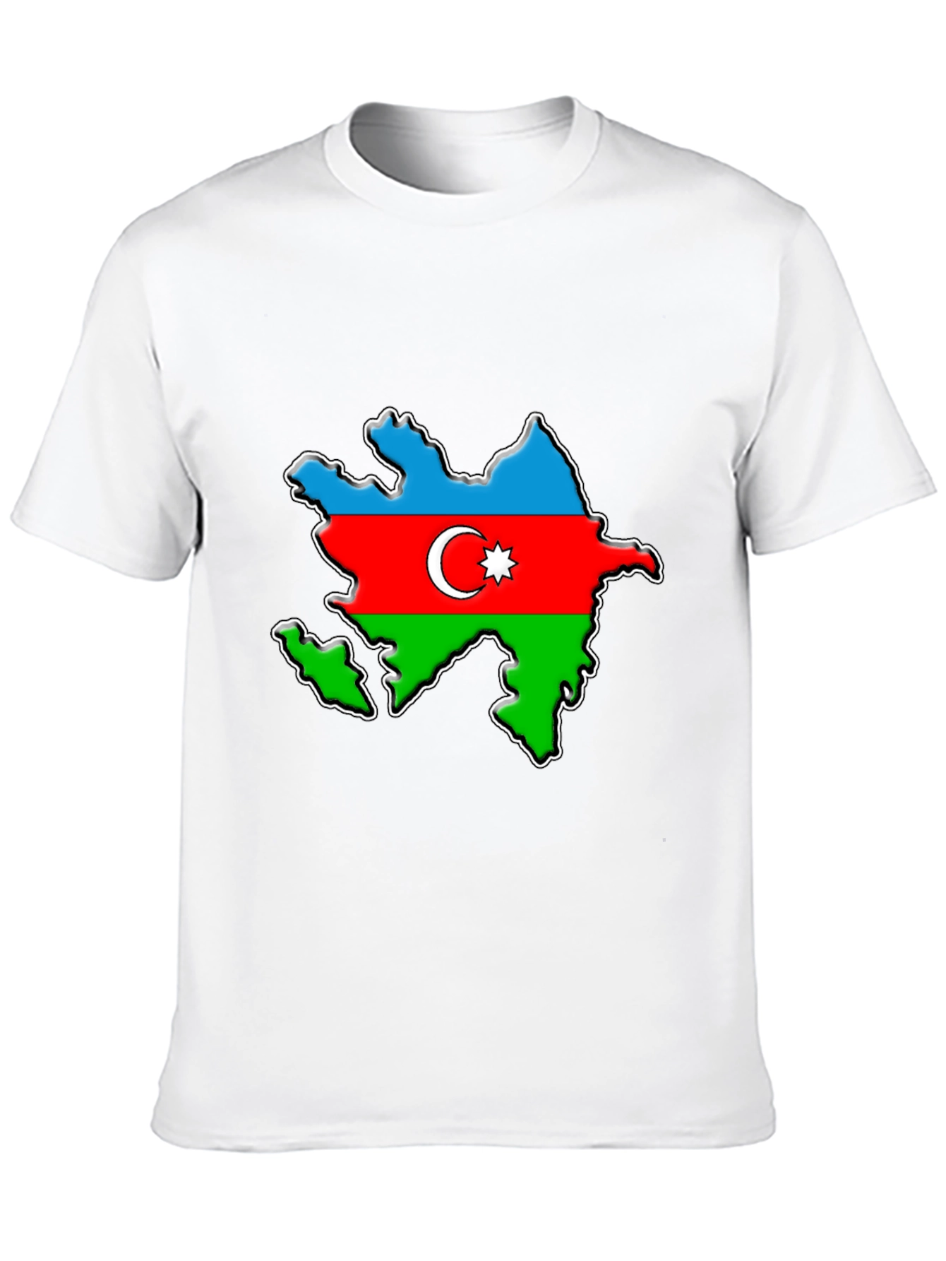 Azerbaijan Flag Map T-Shirt - Patriotic Pride Tee