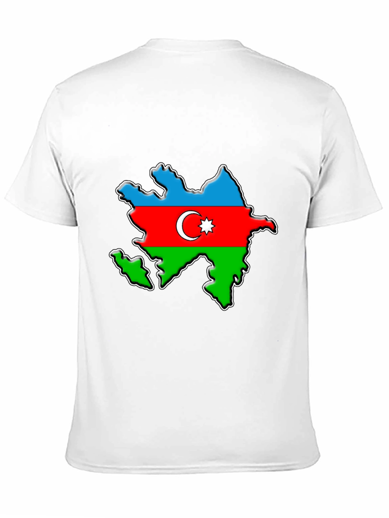 Azerbaijan Flag Map T-Shirt - Patriotic Pride Tee