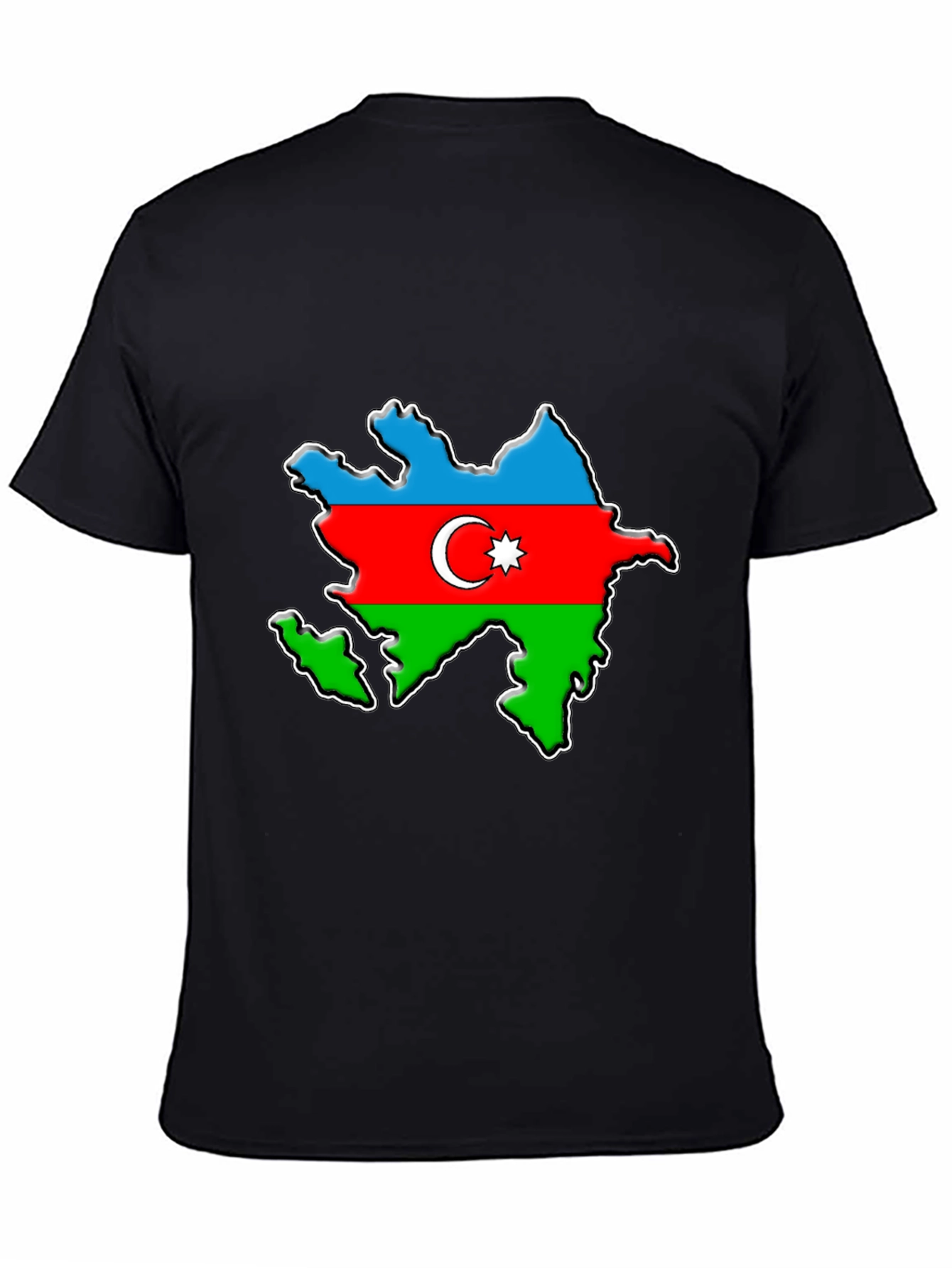 Azerbaijan Flag Map T-Shirt - Patriotic Pride Tee