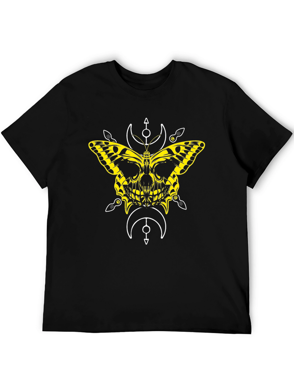 Butterfly Skull Graphic Tee - Black T-Shirt