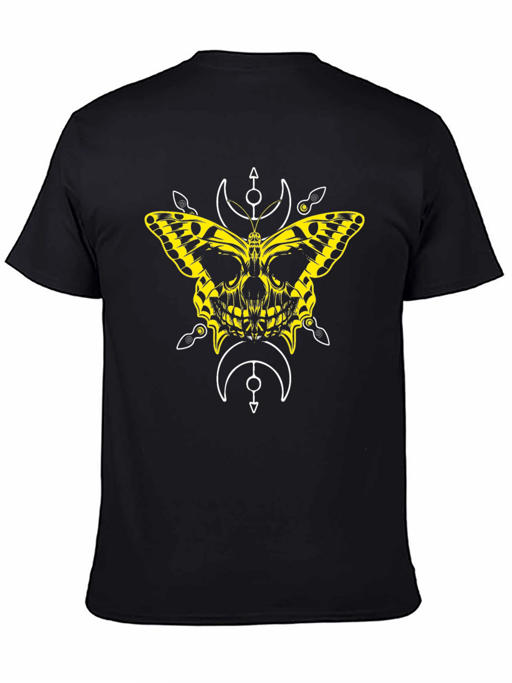 Butterfly Skull Graphic Tee - Black T-Shirt