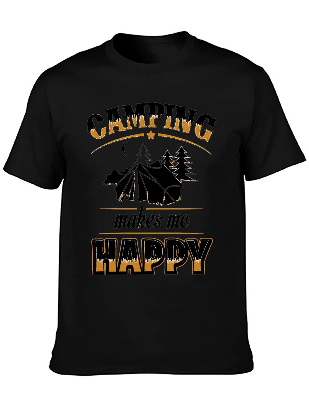Camping Makes Me Happy Graphic Tee