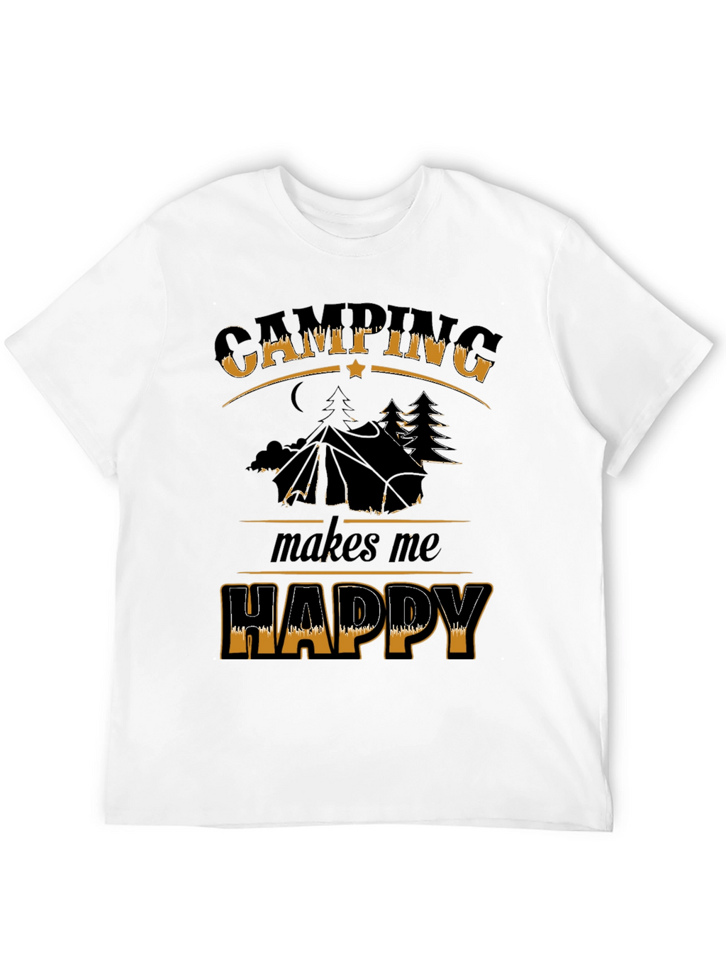 Camping Makes Me Happy Graphic Tee