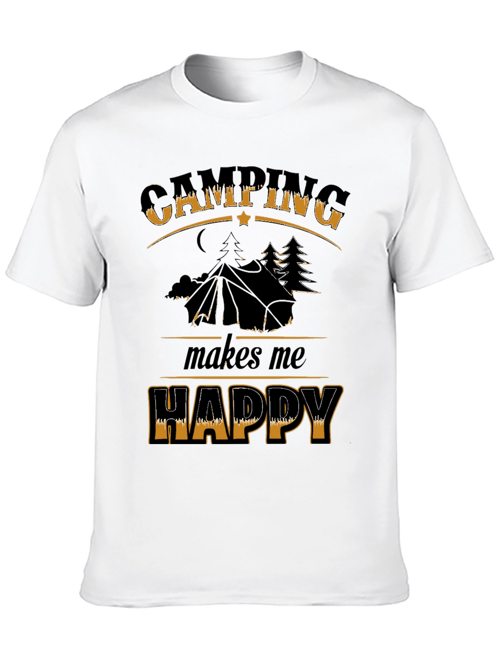 Camping Makes Me Happy Graphic Tee