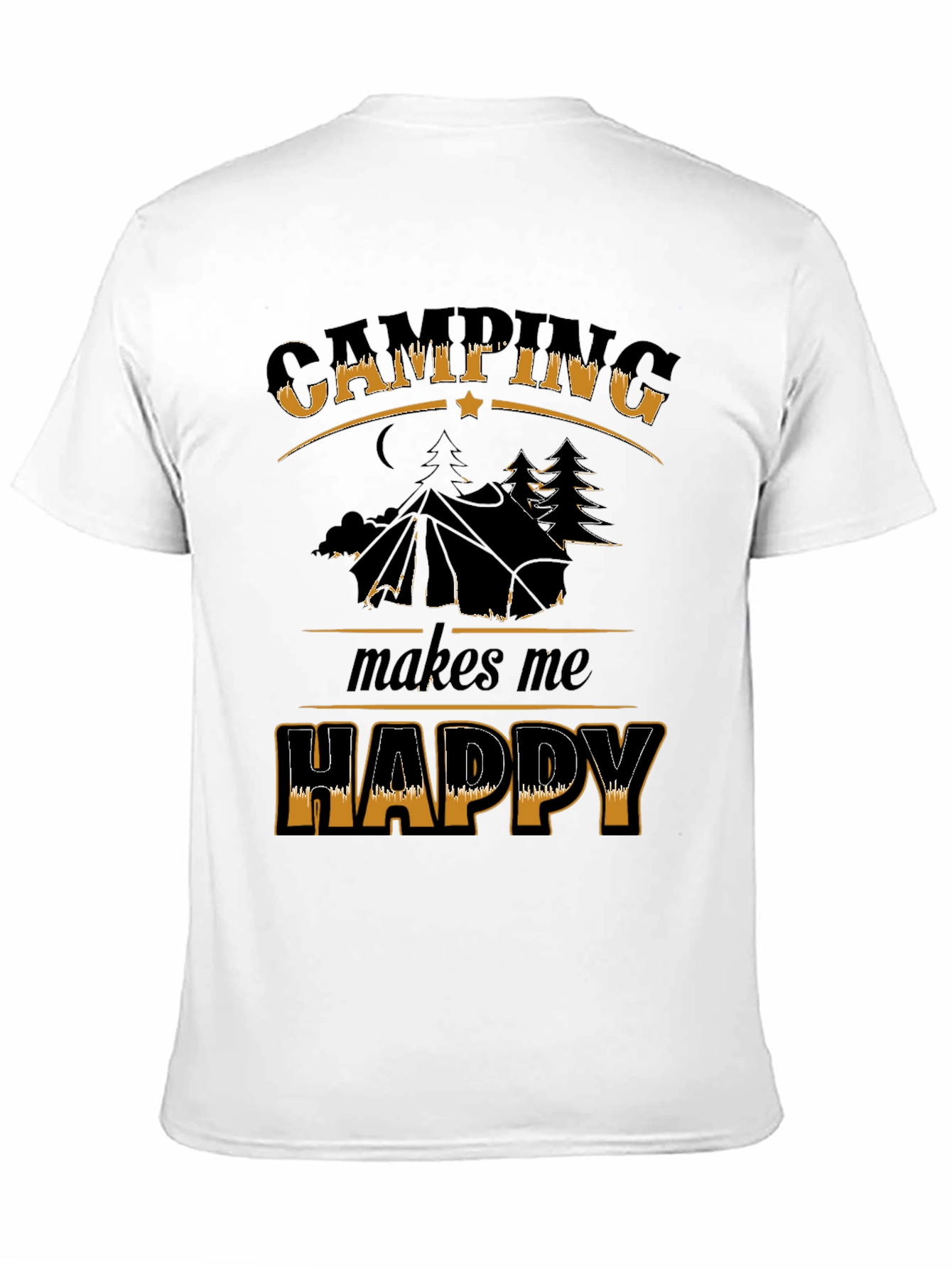 Camping Makes Me Happy Graphic Tee