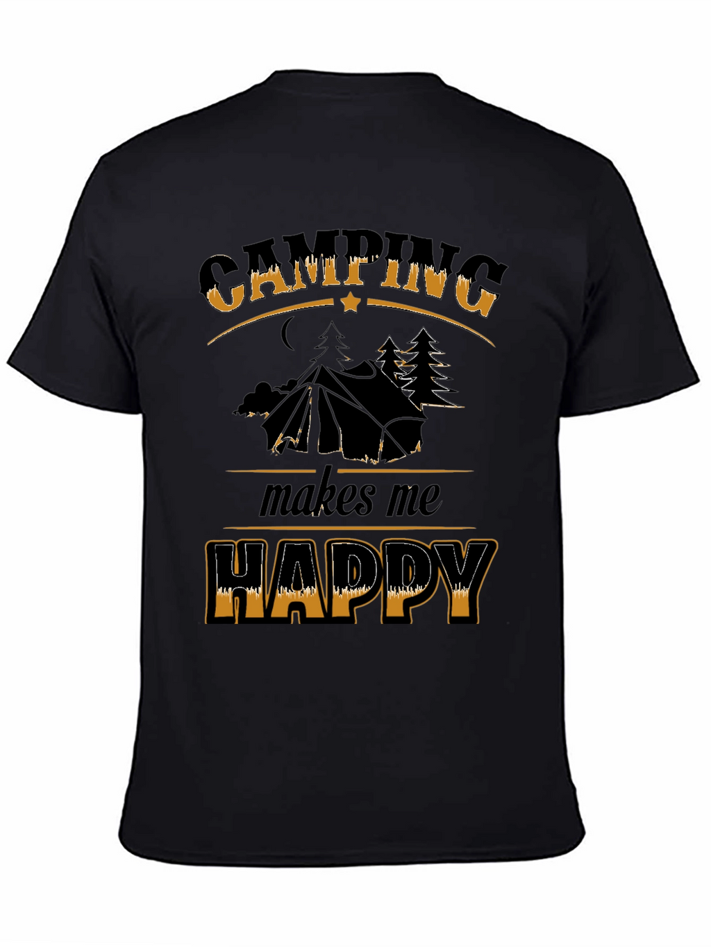 Camping Makes Me Happy Graphic Tee