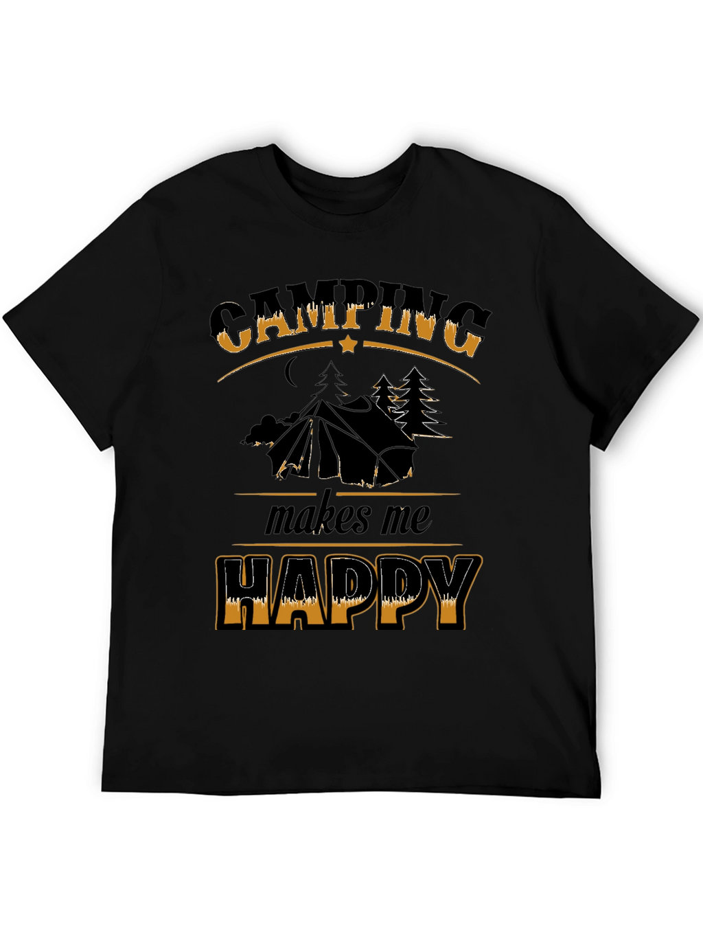 Camping Makes Me Happy Graphic Tee