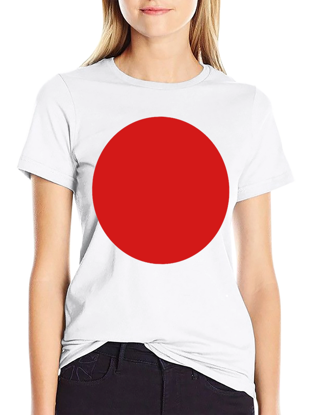 Bold Red Circle Graphic T-Shirt