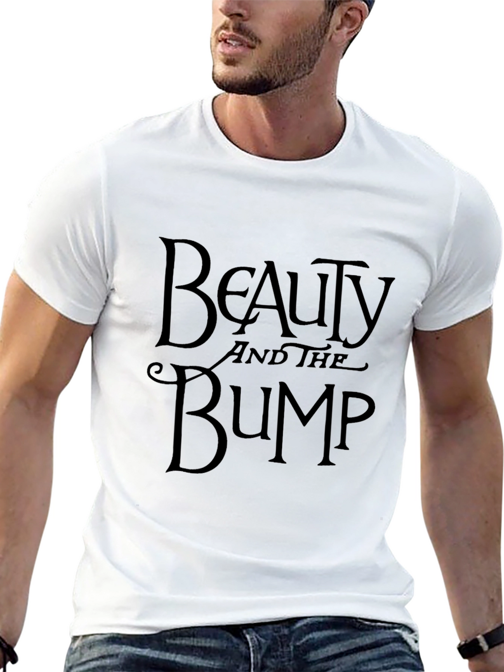 Beauty And The Bump T-Shirt - Black