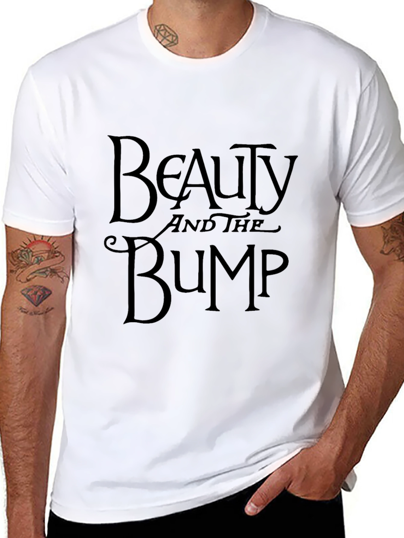 Beauty And The Bump T-Shirt - Black
