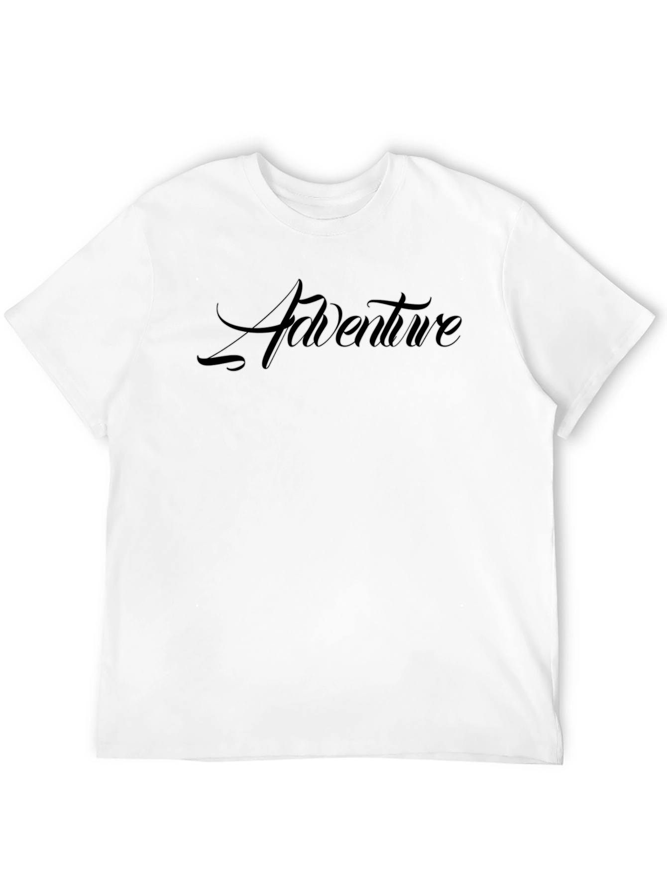 Adventure Graphic Tee - Stylish Black Cotton T-Shirt for Men