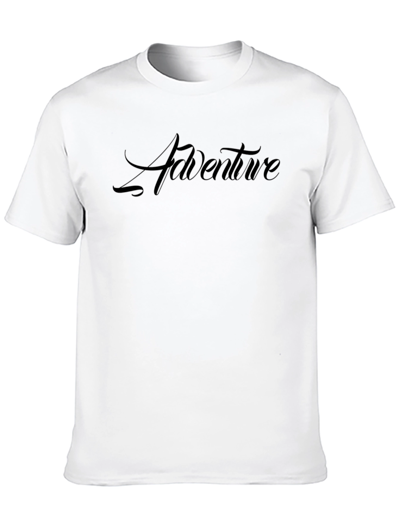 Adventure Graphic Tee - Stylish Black Cotton T-Shirt for Men