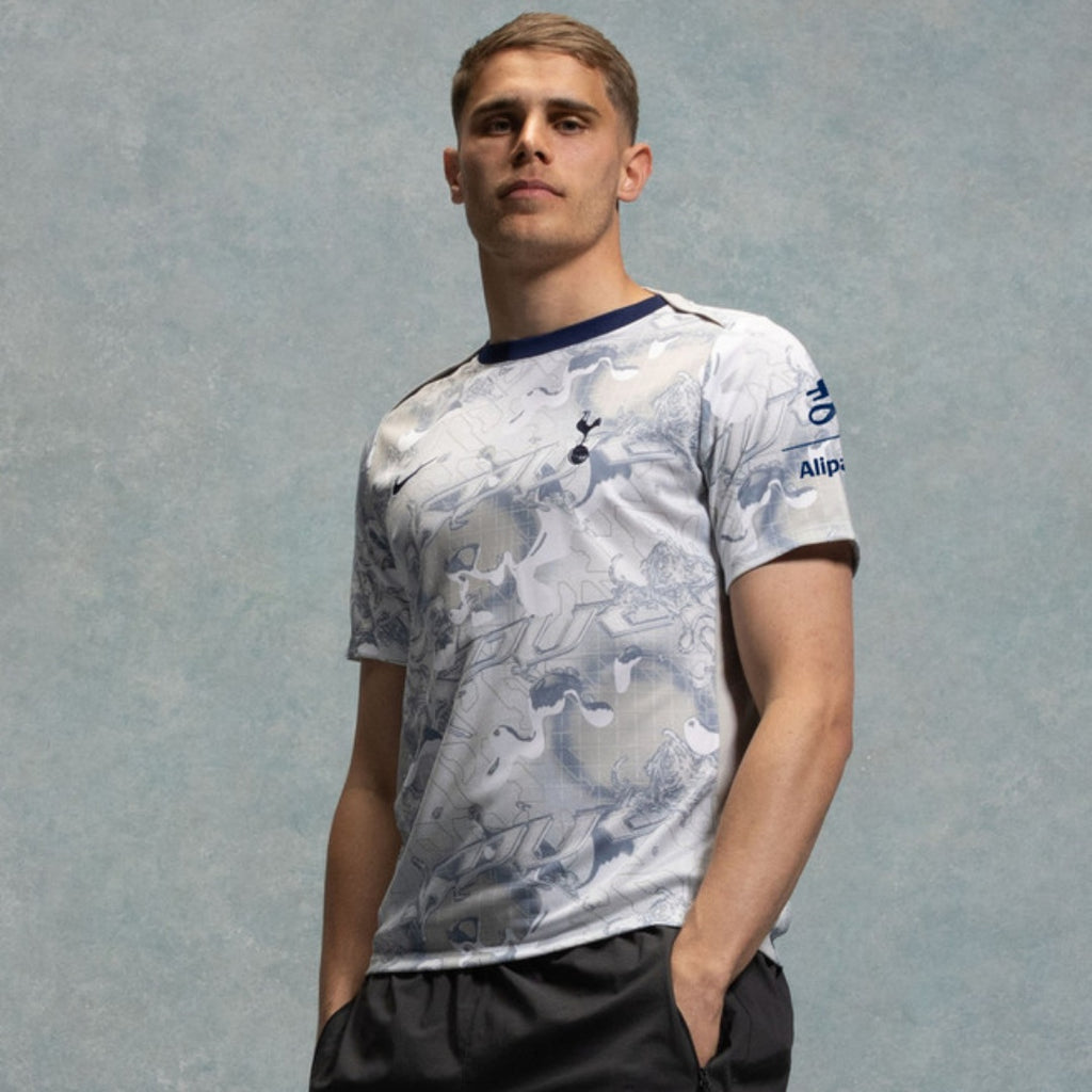 Tottenham Hotspur White And Grey Home Warm Up Pre-Match Jersey 2025/26