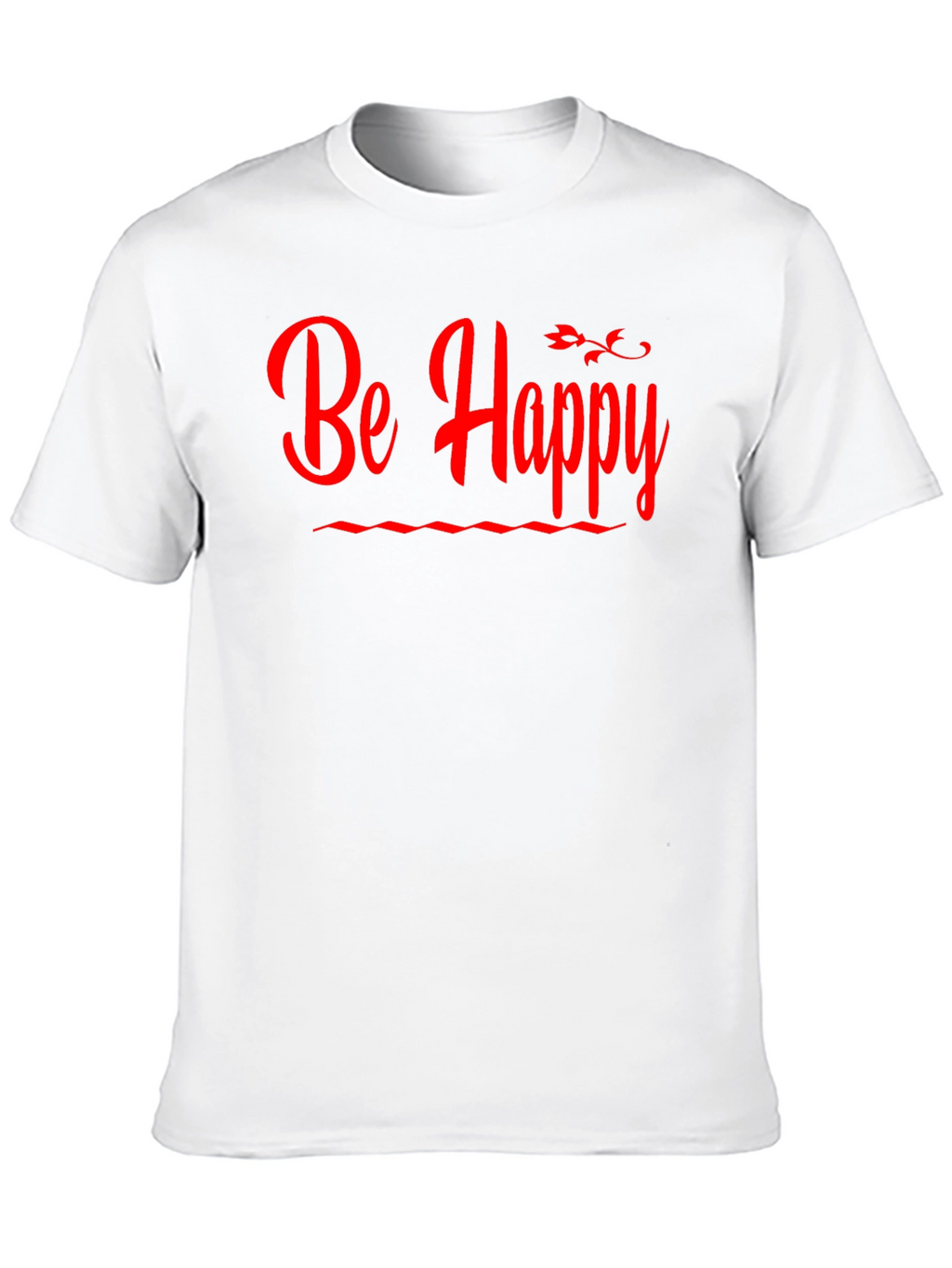 Be Happy T-Shirt - Black Casual Tee