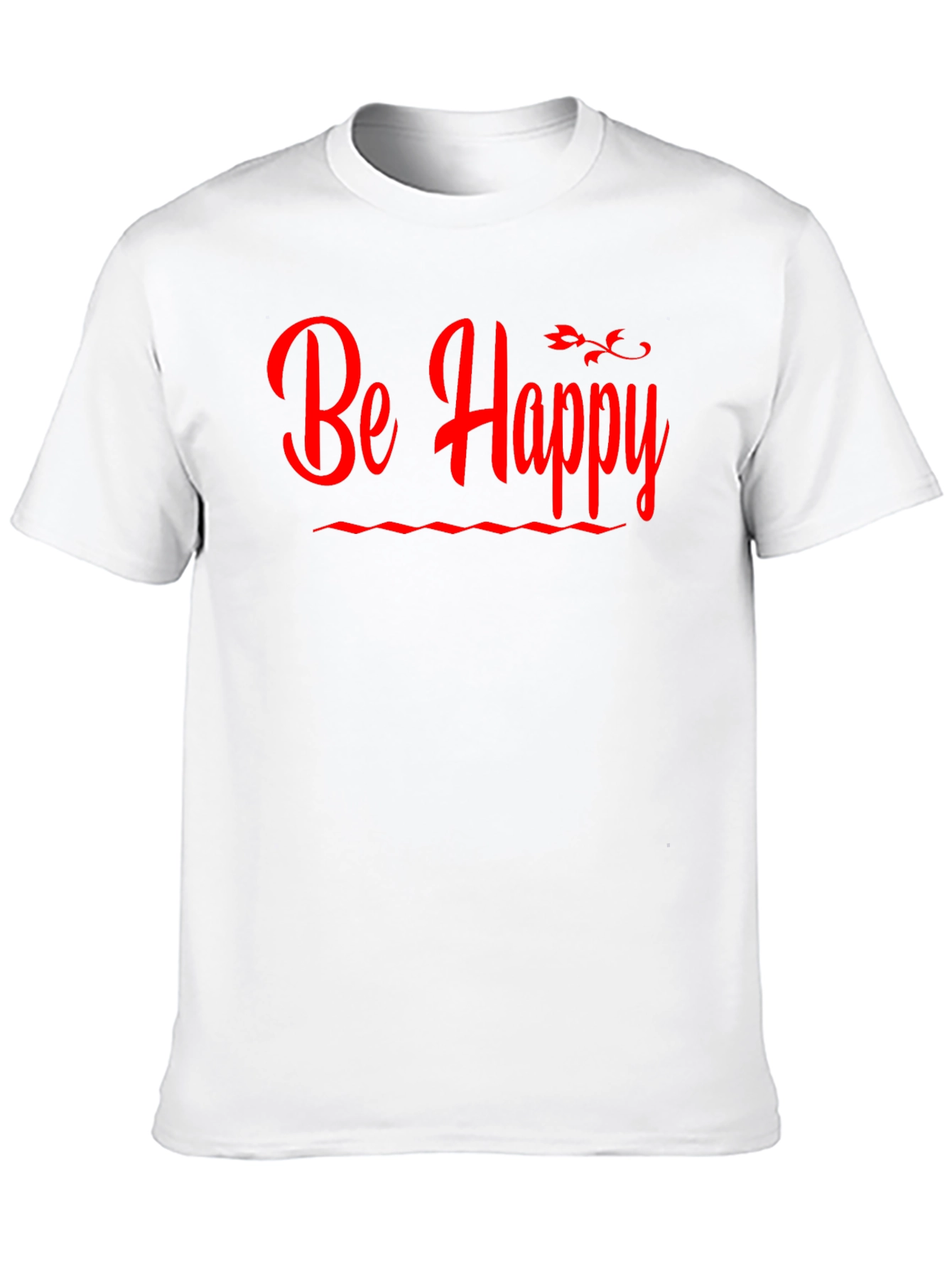 Be Happy T-Shirt - Black Casual Tee