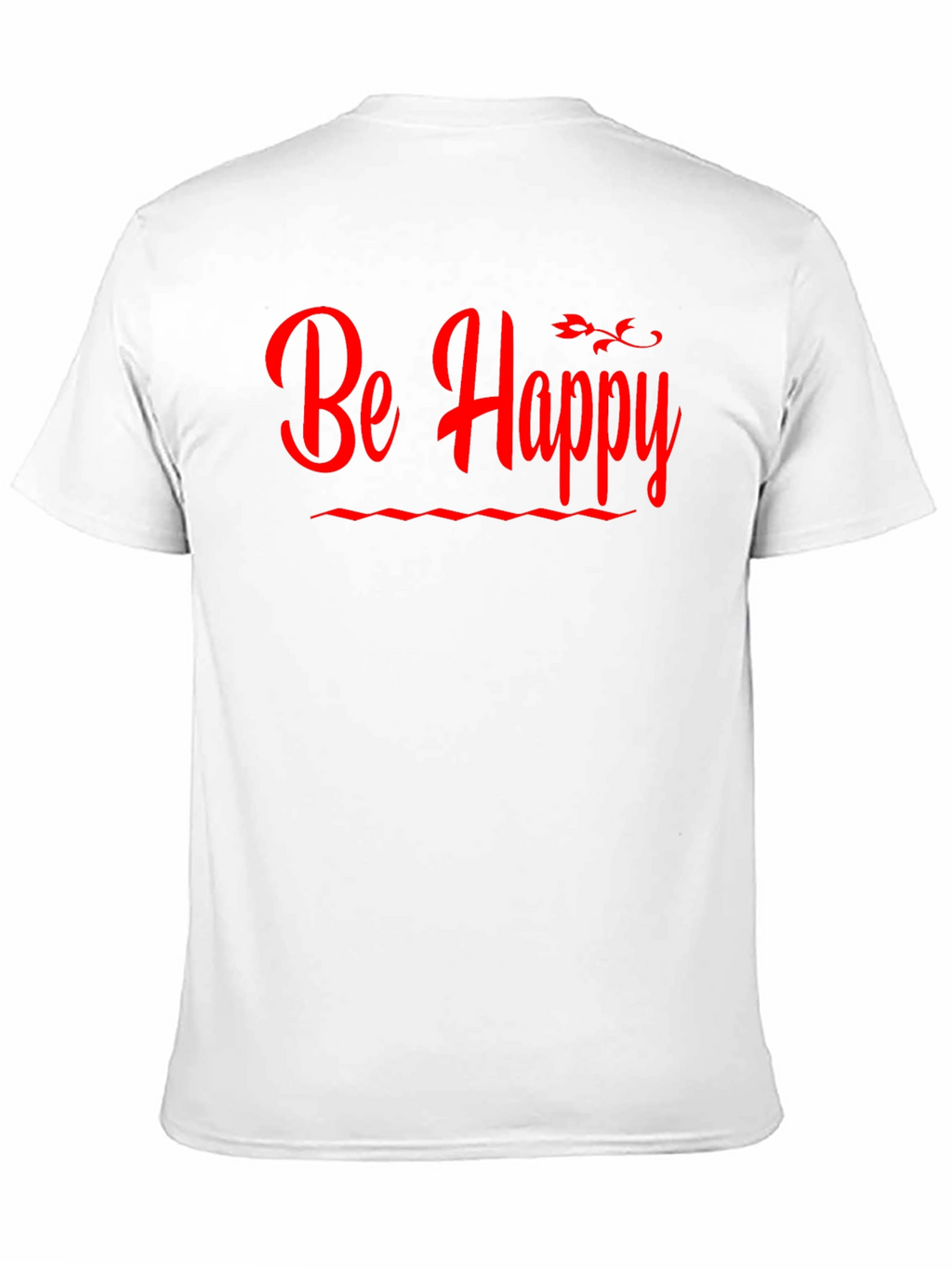 Be Happy T-Shirt - Black Casual Tee
