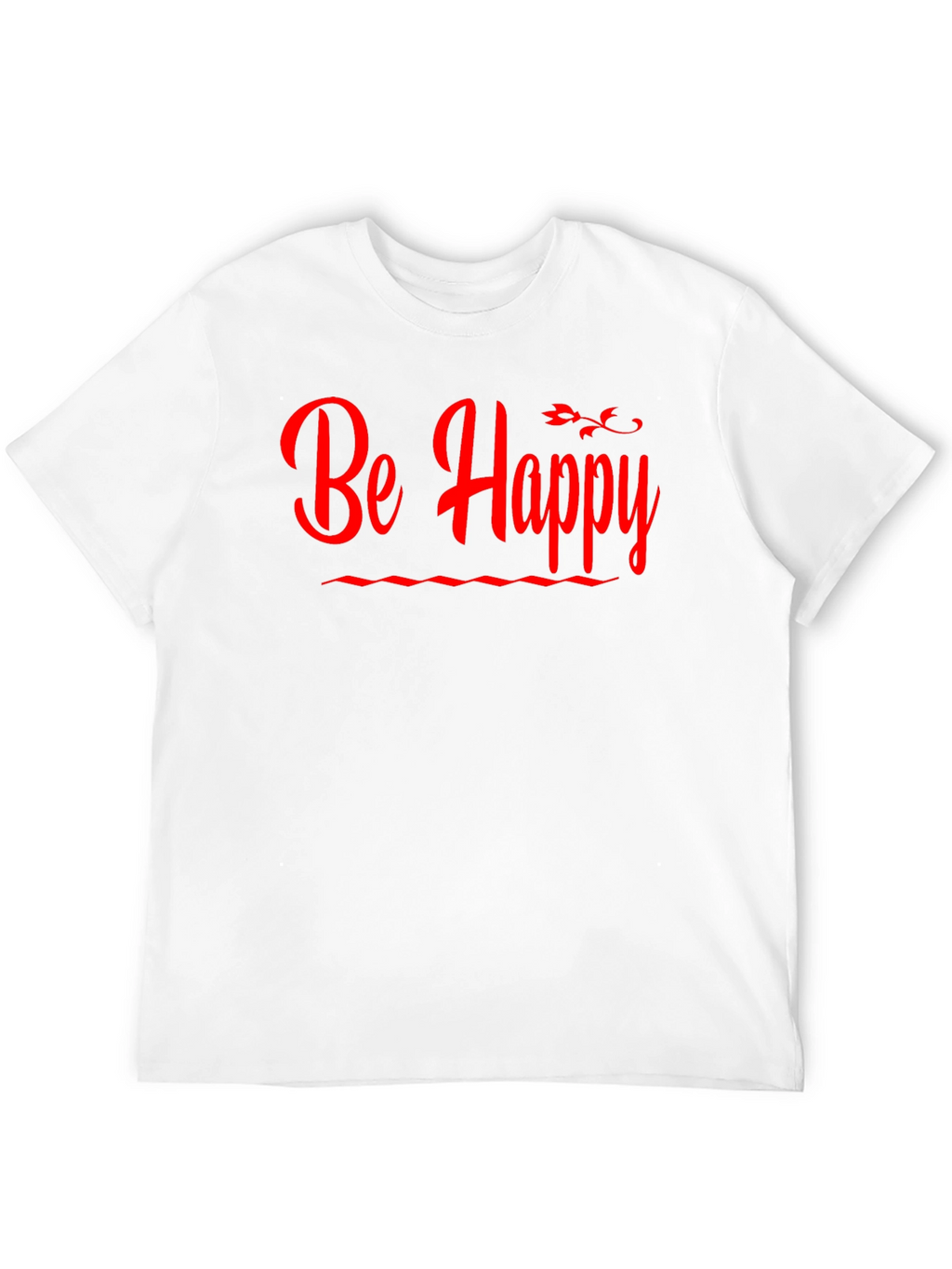 Be Happy T-Shirt - Black Casual Tee