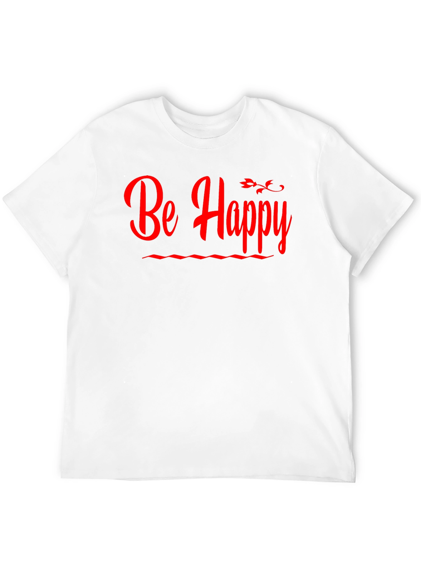 Be Happy T-Shirt - Black Casual Tee
