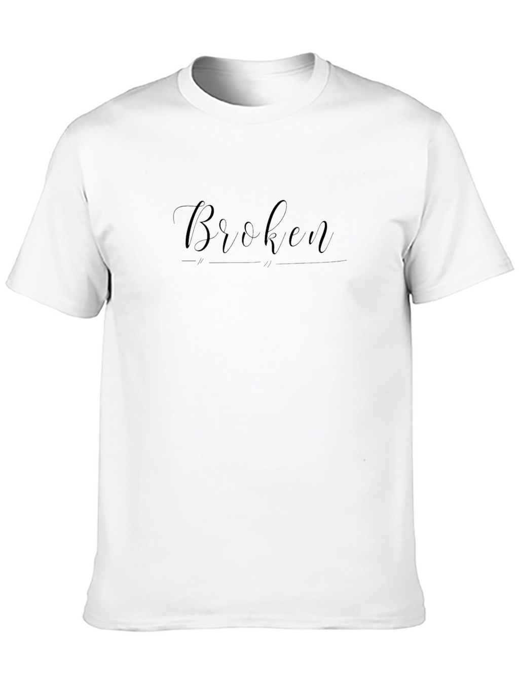 Broken Graphic Tee - Soft Black Cotton
