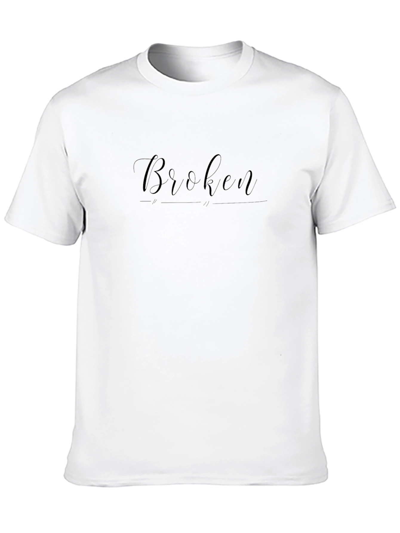 Broken Graphic Tee - Soft Black Cotton