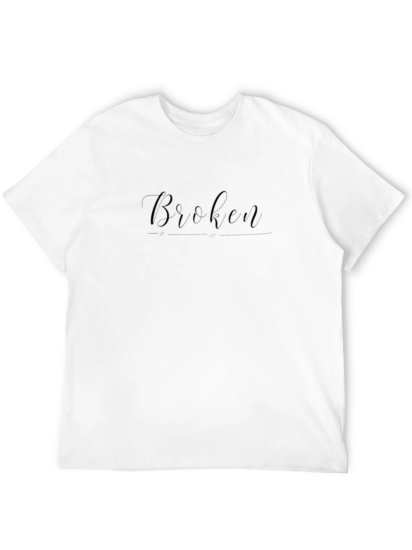 Broken Graphic Tee - Soft Black Cotton