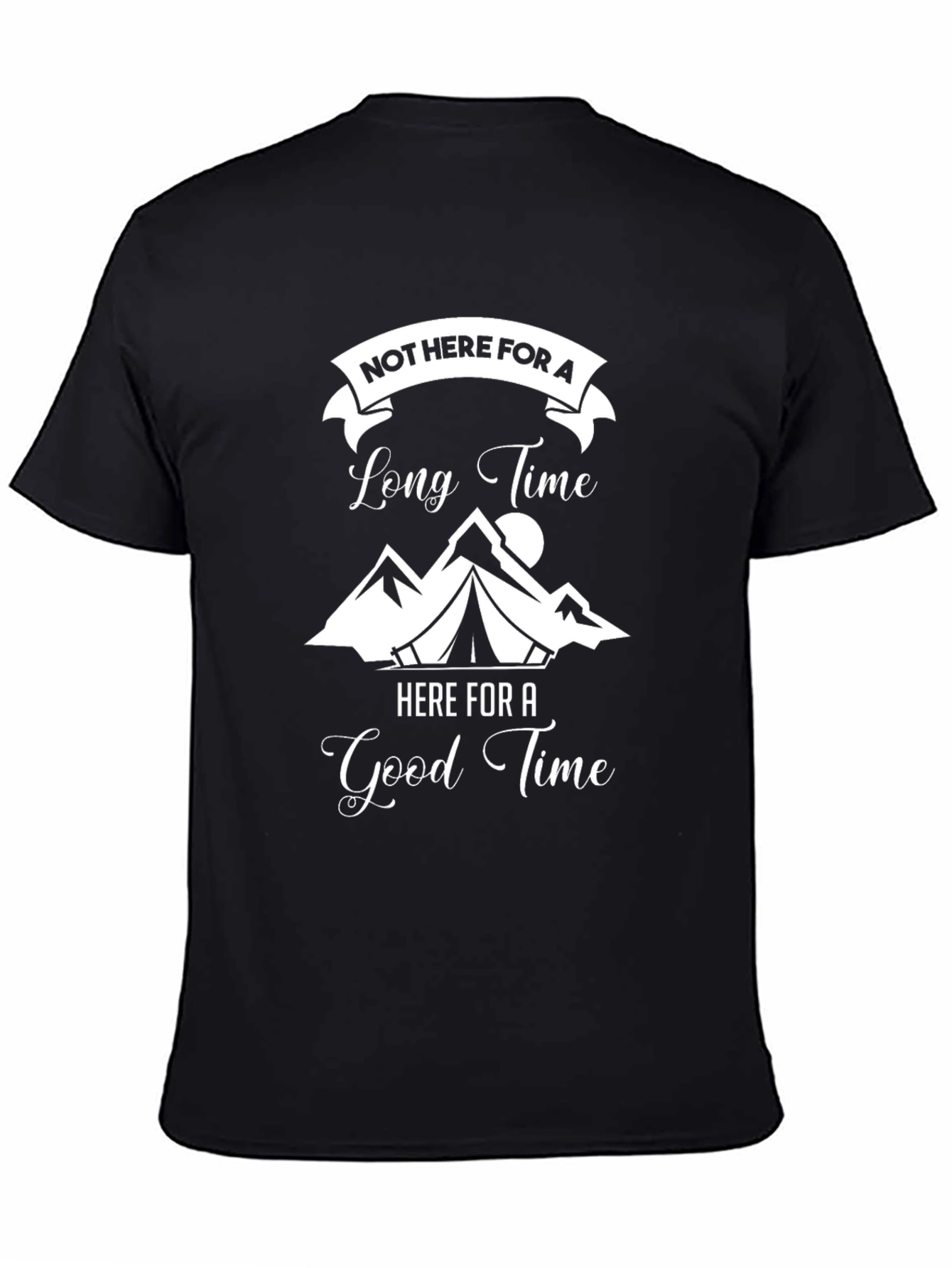 Not Here for a Long Time Black T-Shirt