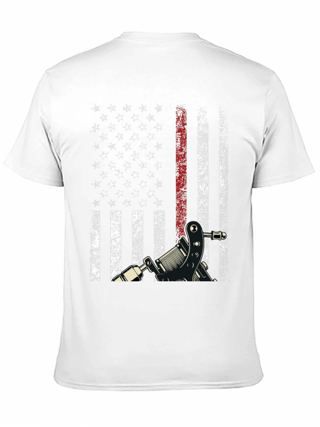 American Flag Tattoo Gun Graphic Tee