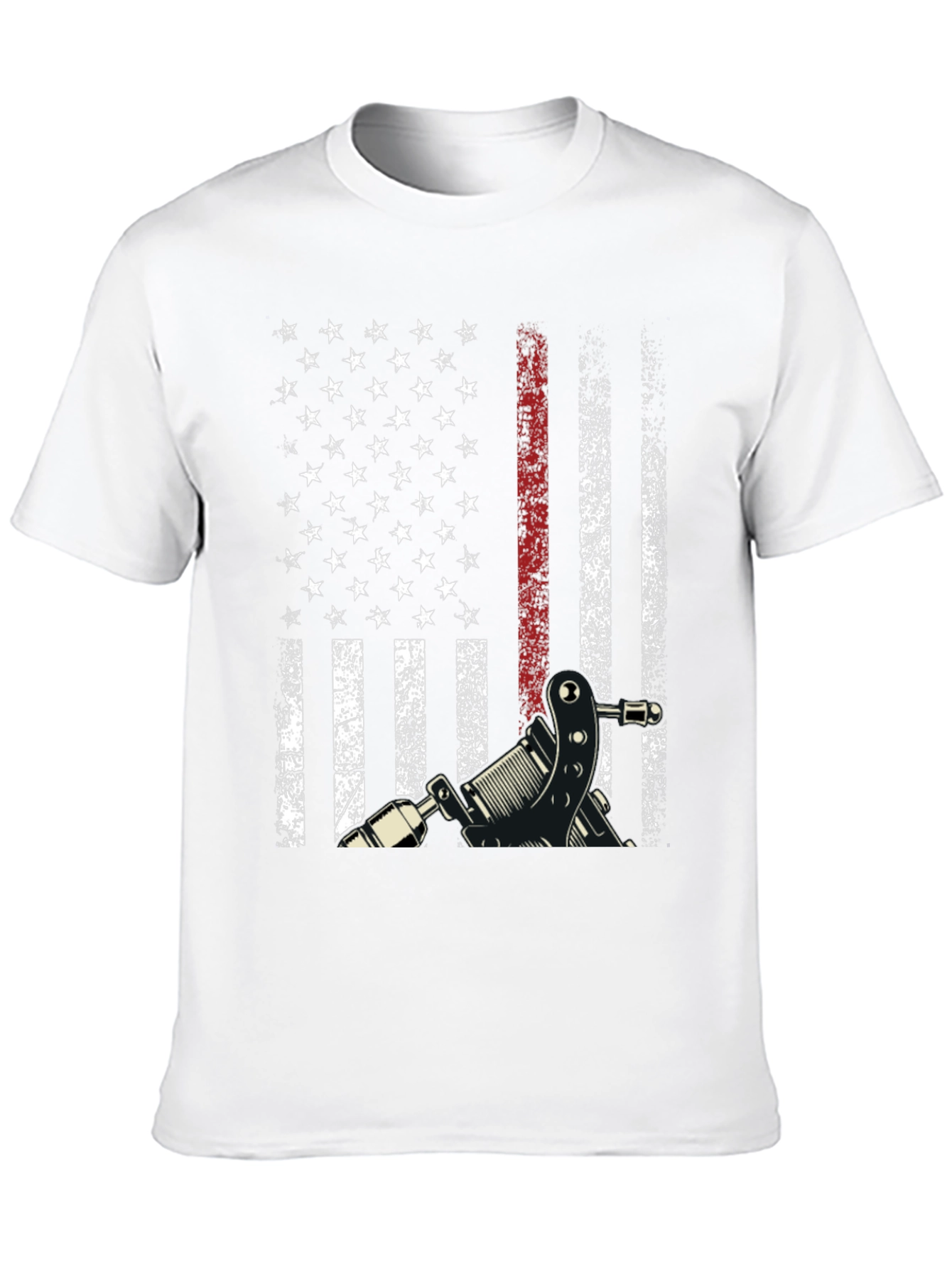 American Flag Tattoo Gun Graphic Tee