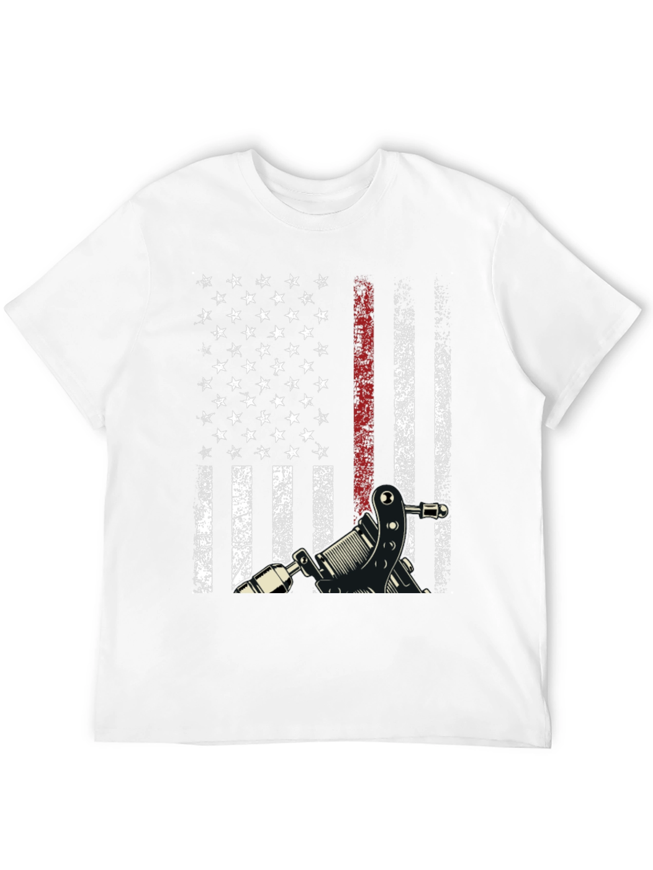American Flag Tattoo Gun Graphic Tee