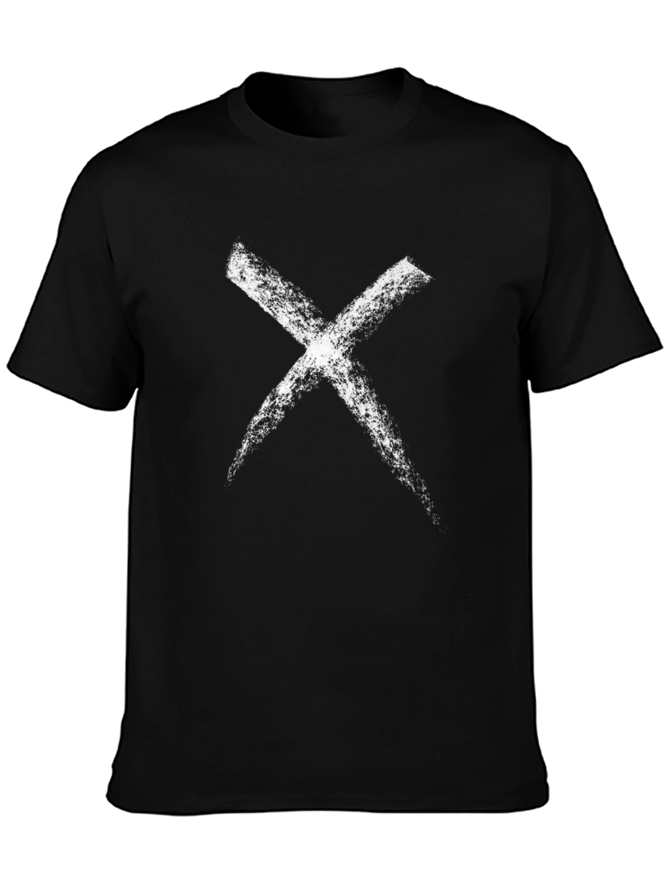 Grunge X Mark T-Shirt - Casual Black Tee