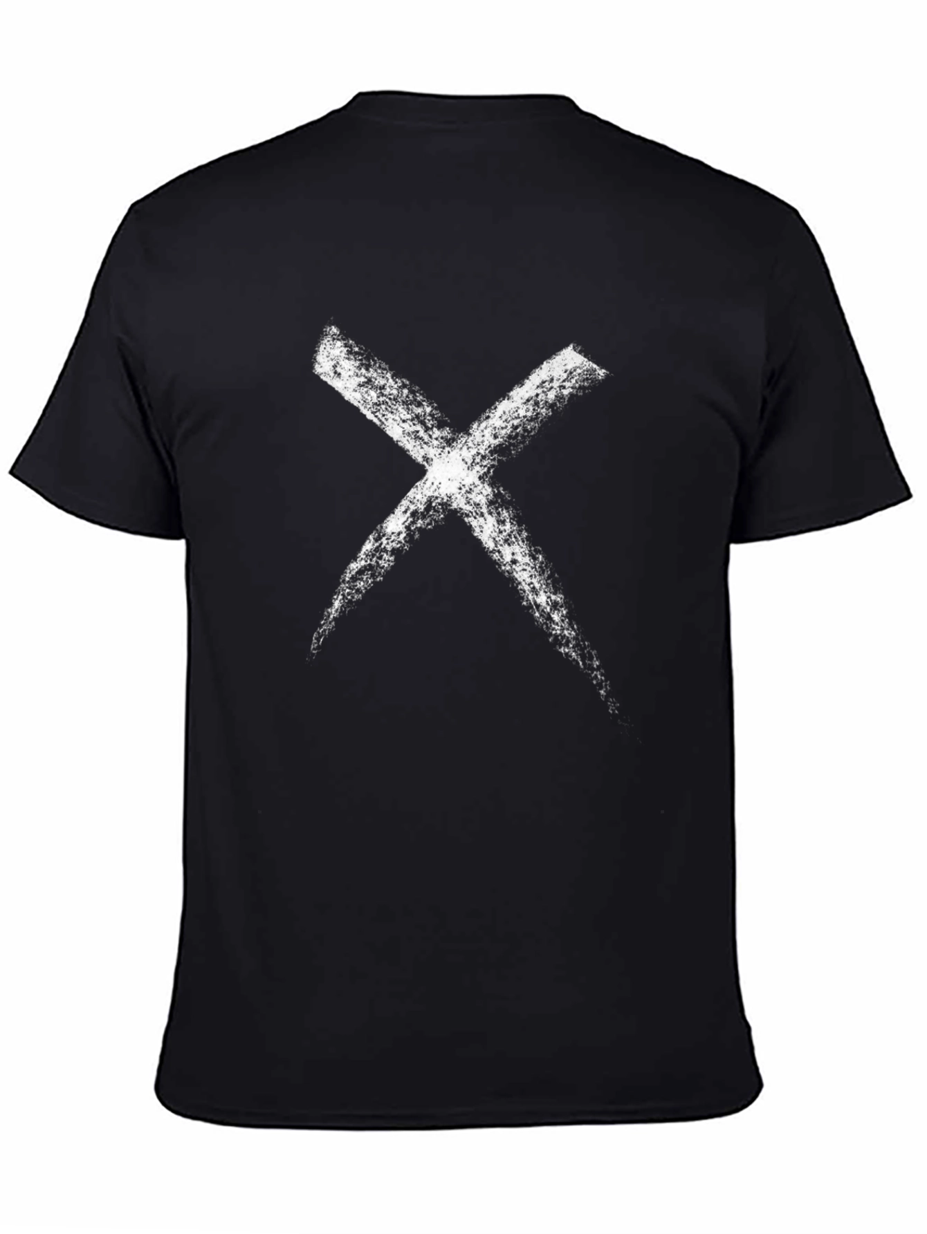 Grunge X Mark T-Shirt - Casual Black Tee
