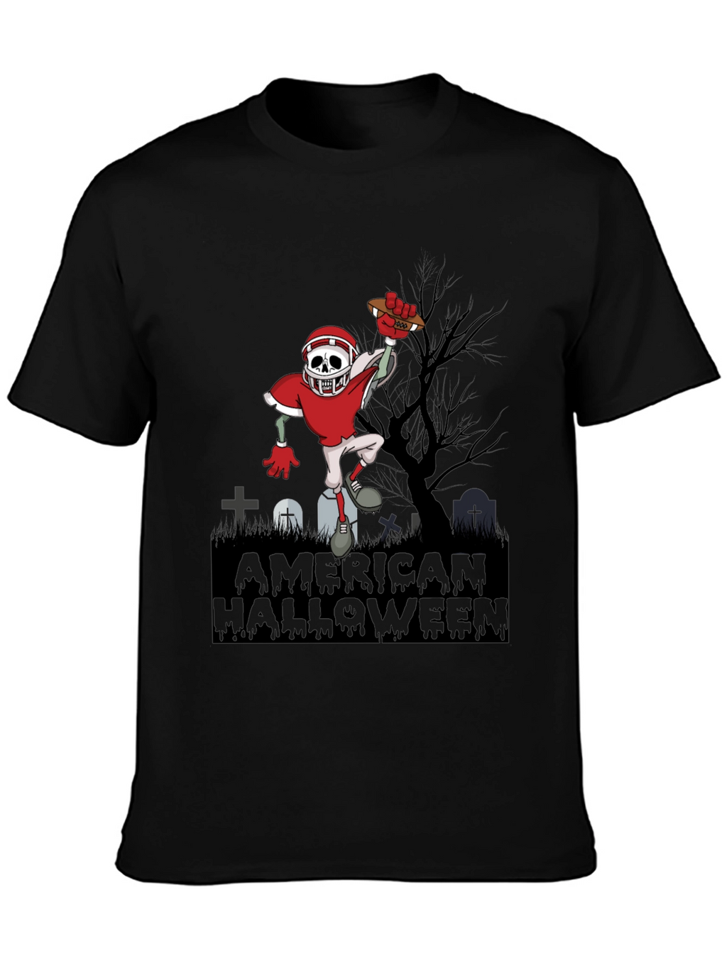 American Halloween Zombie Football T-Shirt