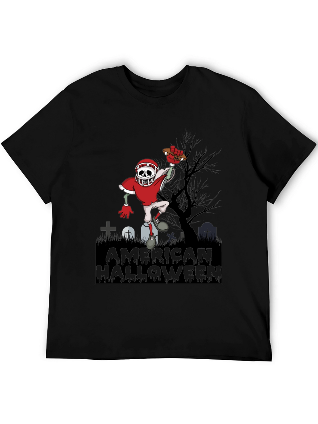 American Halloween Zombie Football T-Shirt