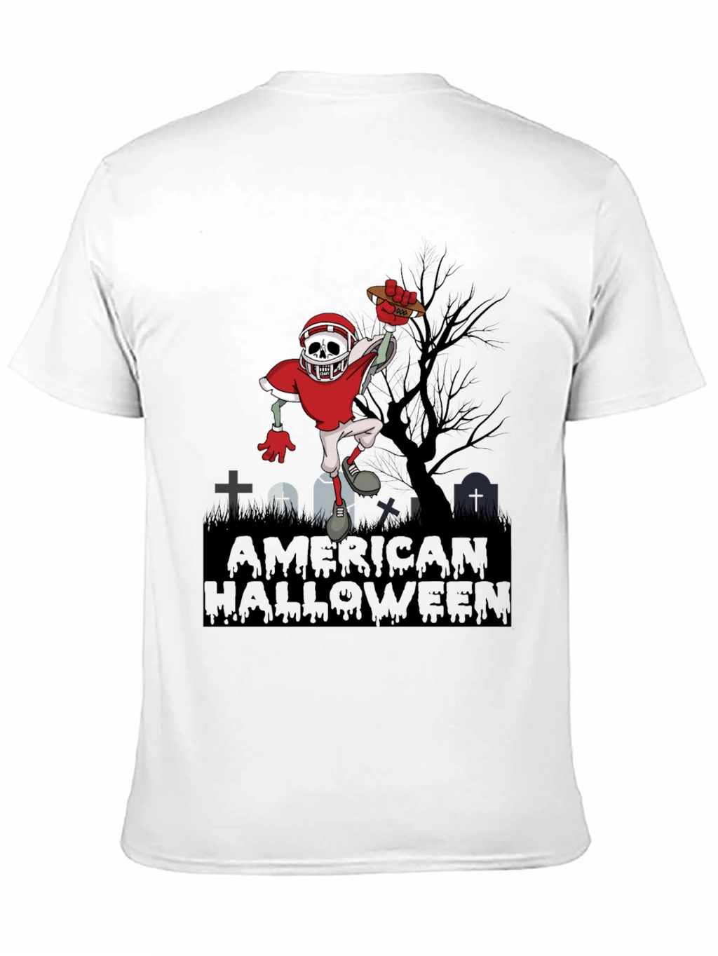 American Halloween Zombie Football T-Shirt