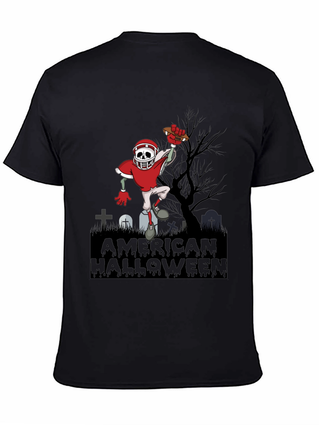 American Halloween Zombie Football T-Shirt