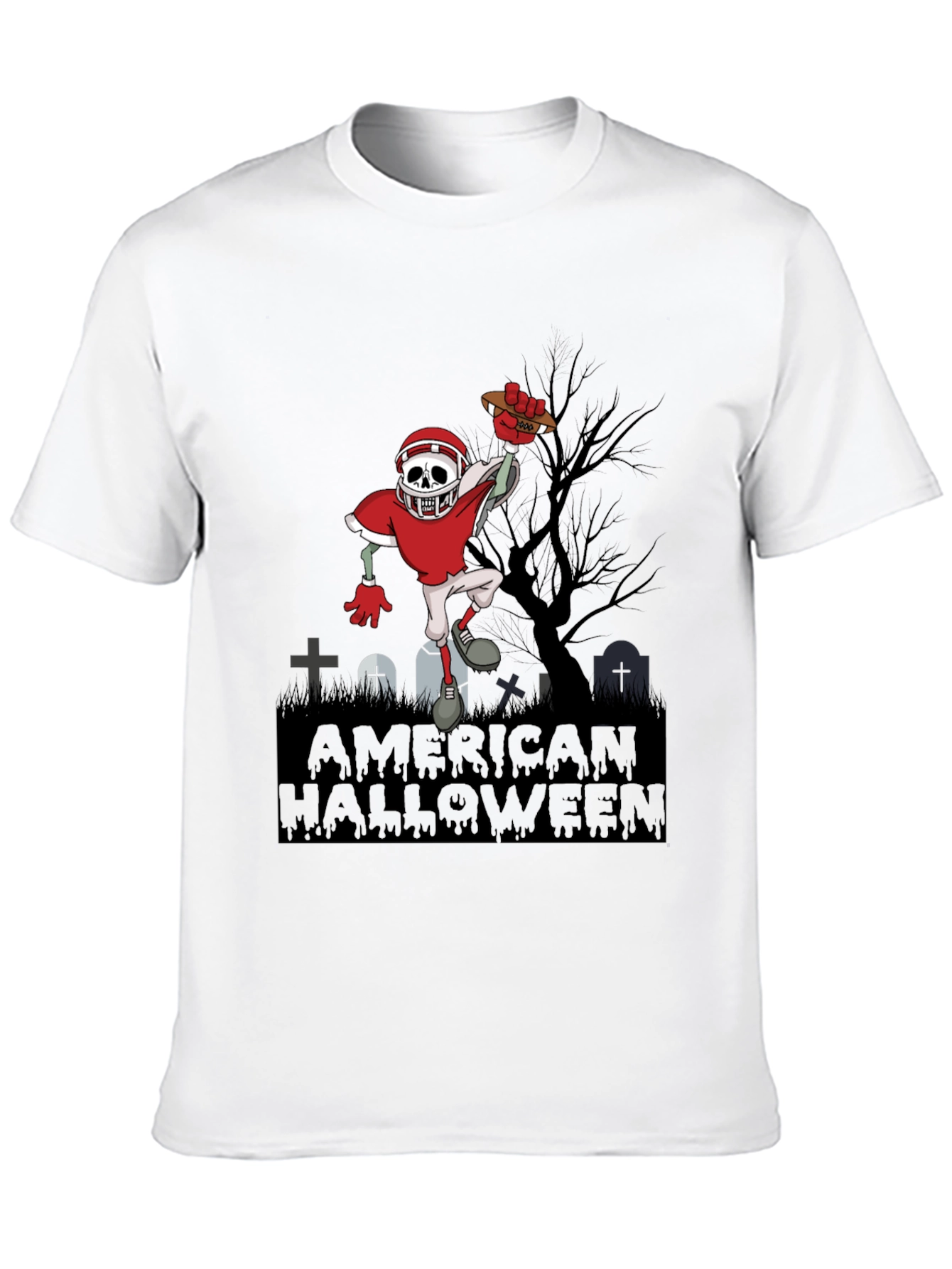 American Halloween Zombie Football T-Shirt