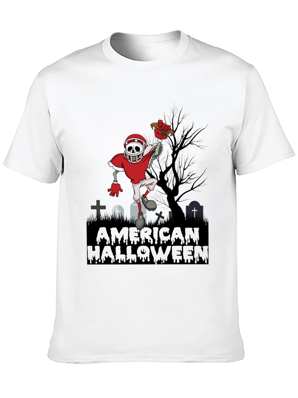 American Halloween Zombie Football T-Shirt