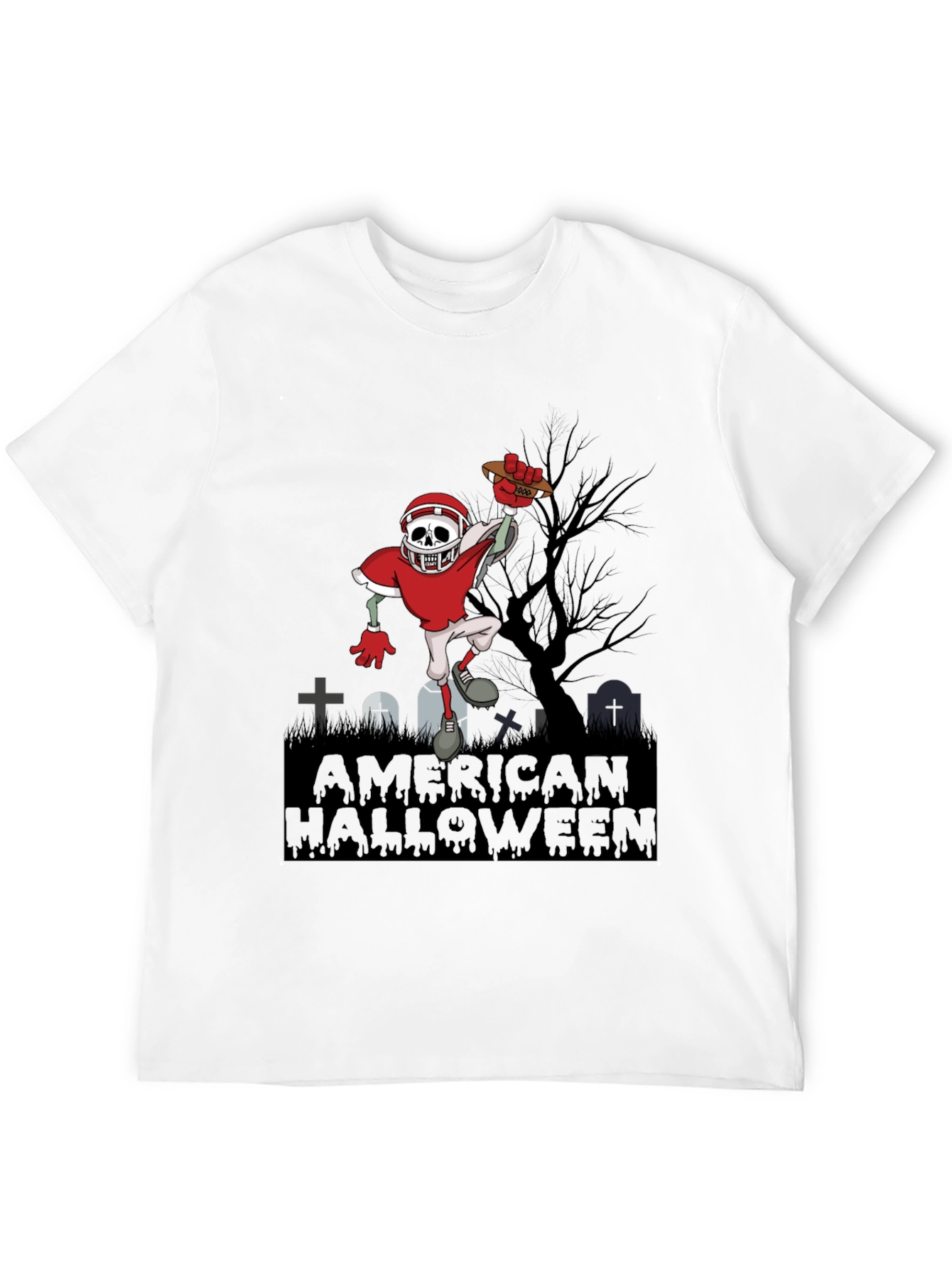 American Halloween Zombie Football T-Shirt