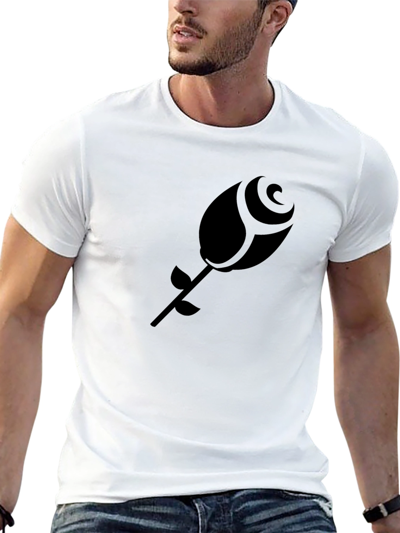 Black Rose Graphic Tee - Modern Casual Style