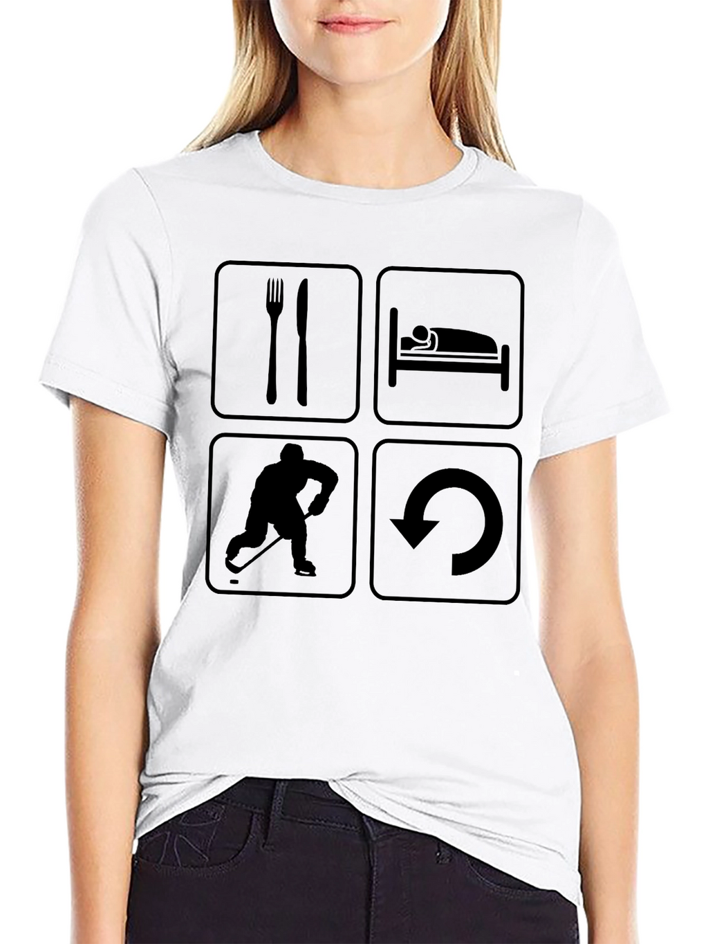 Eat Sleep Hockey Repeat T-Shirt