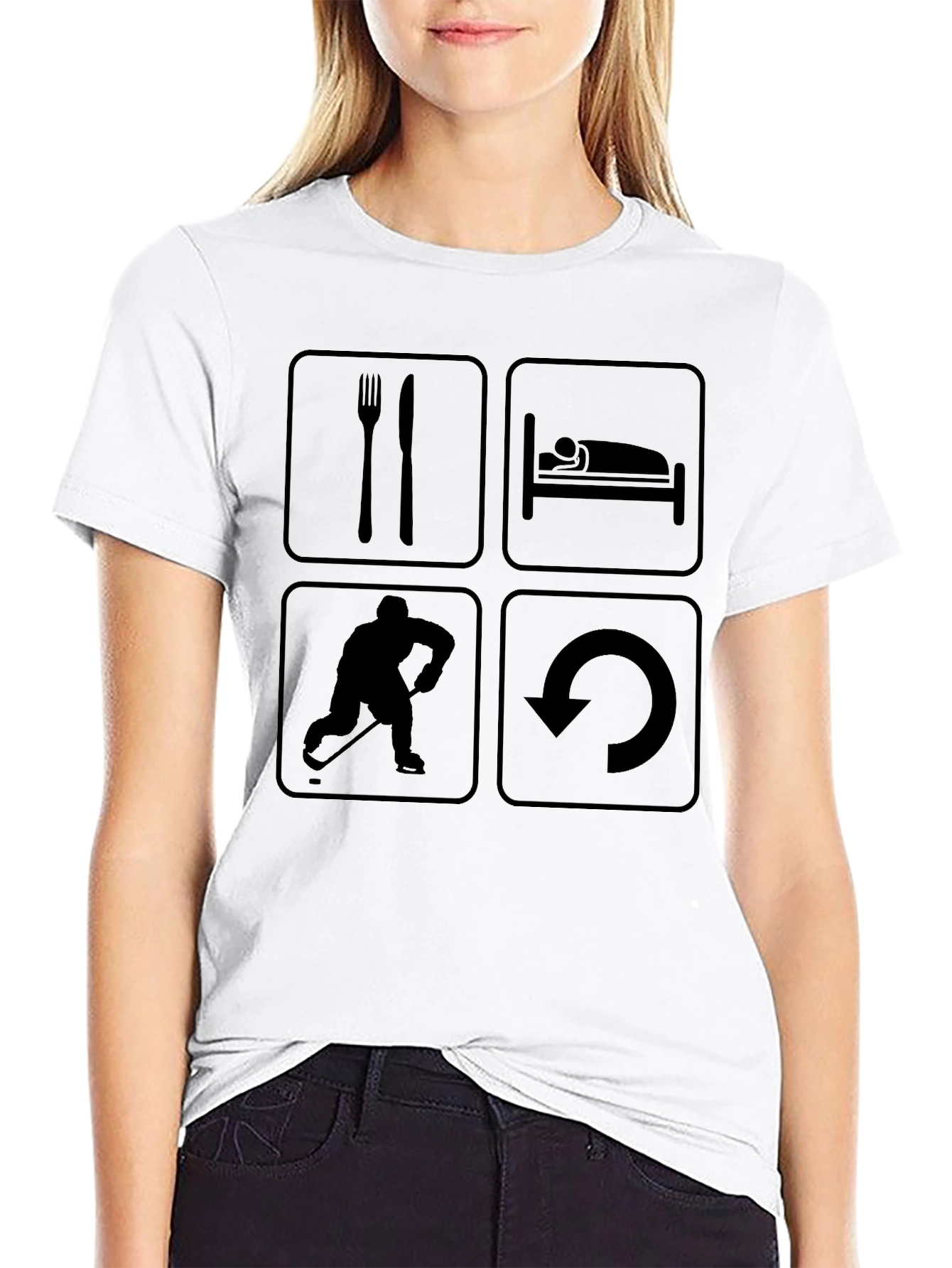 Eat Sleep Hockey Repeat T-Shirt