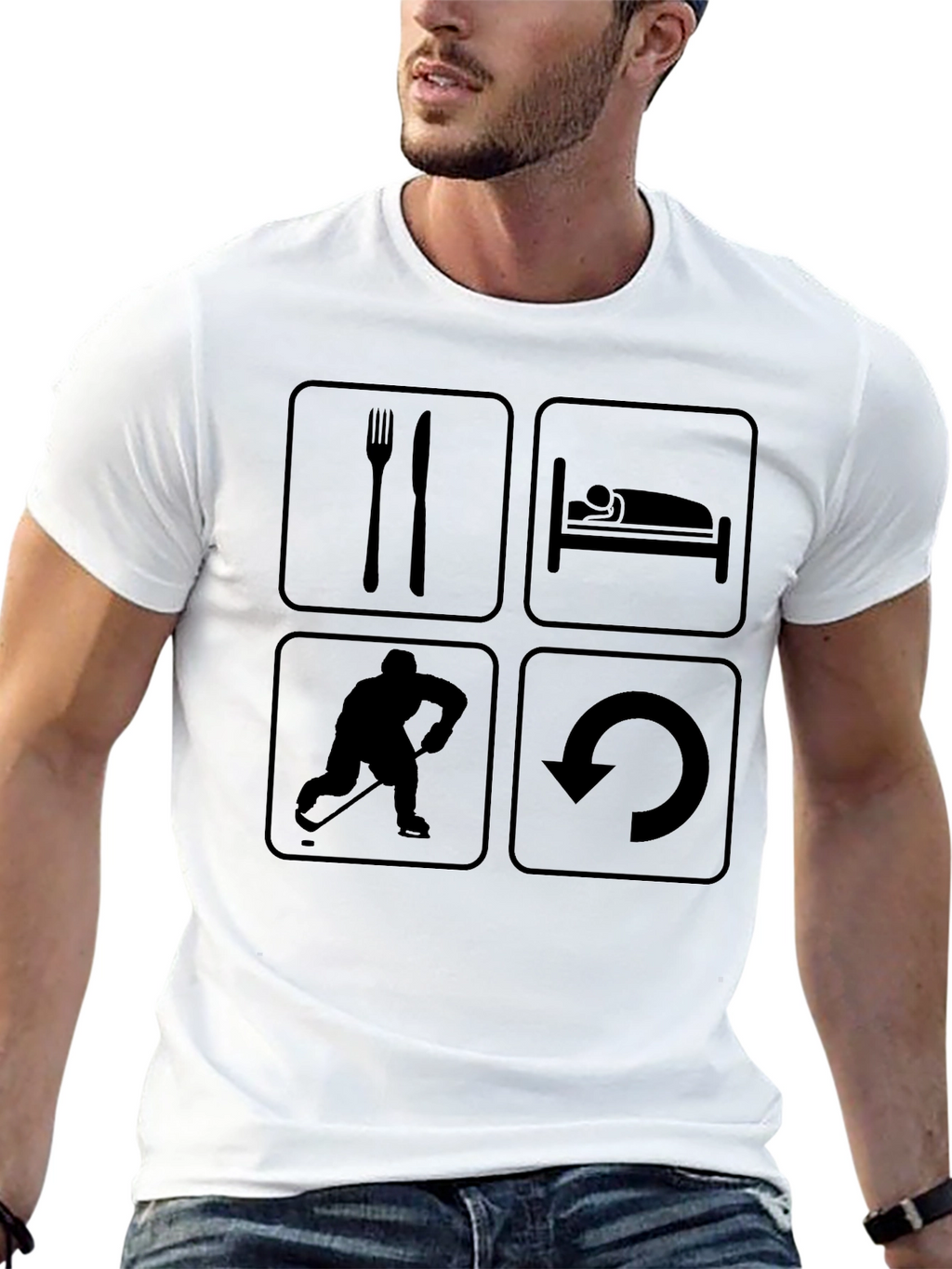 Eat Sleep Hockey Repeat T-Shirt