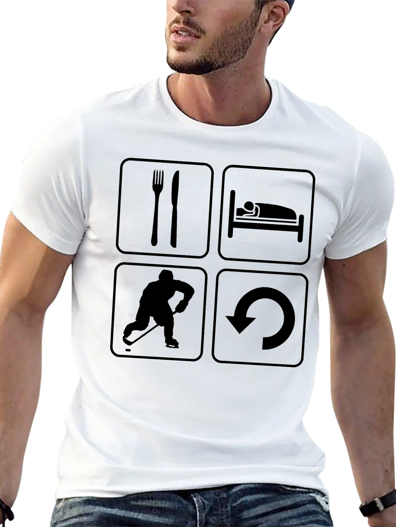Eat Sleep Hockey Repeat T-Shirt