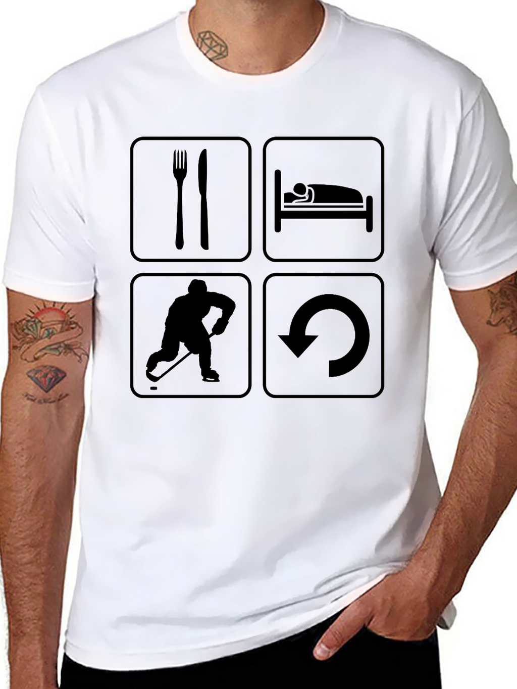 Eat Sleep Hockey Repeat T-Shirt