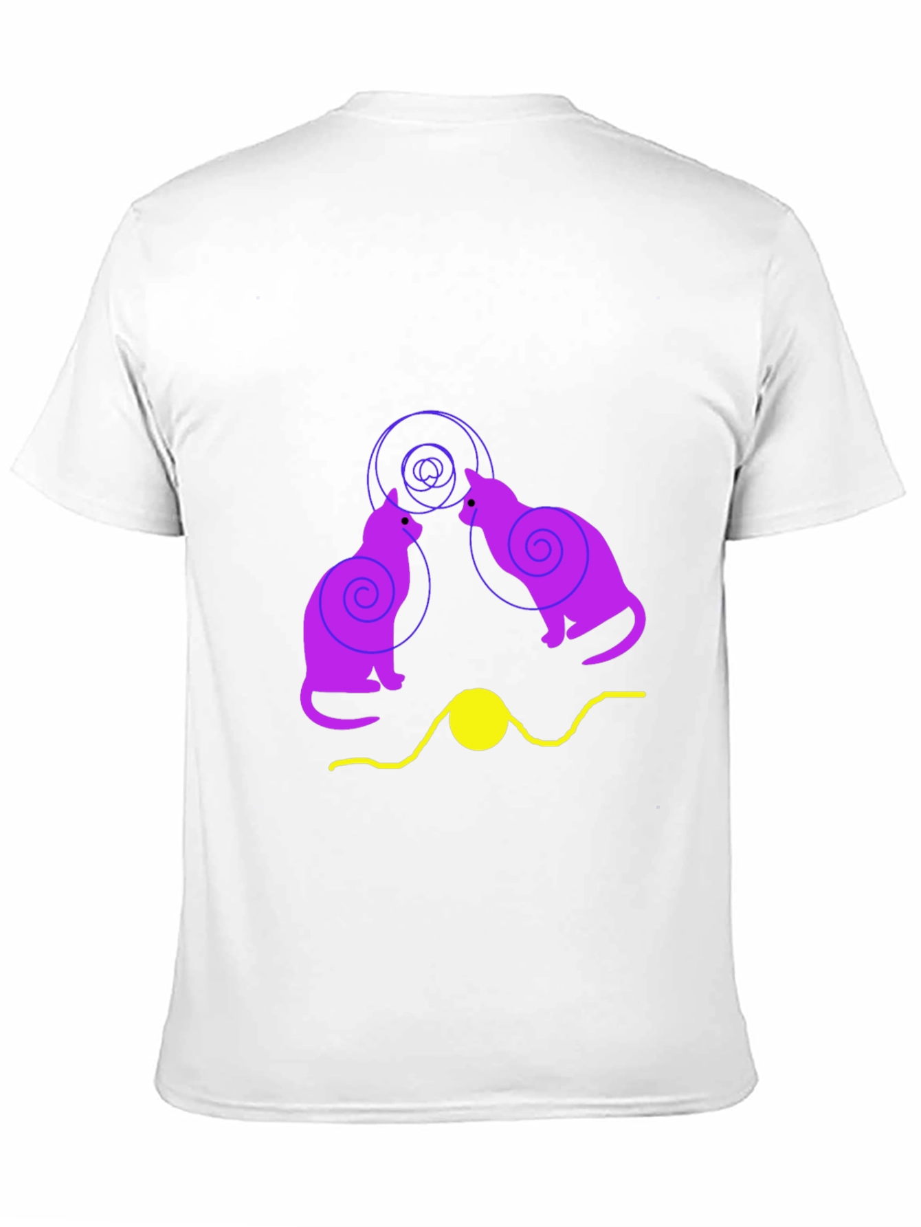 Cats and Yarn Graphic T-Shirt - Black