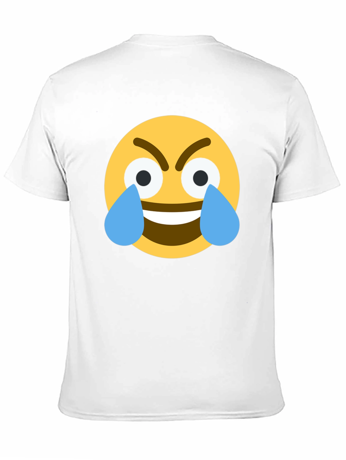 Angry Crying Emoji Black T-Shirt