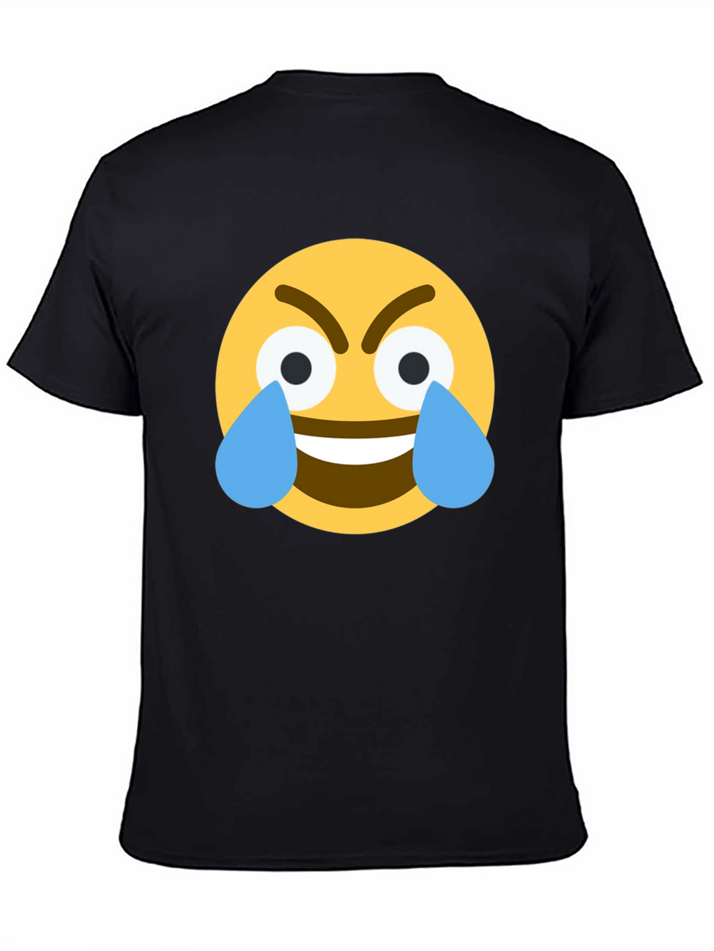 Angry Crying Emoji Black T-Shirt