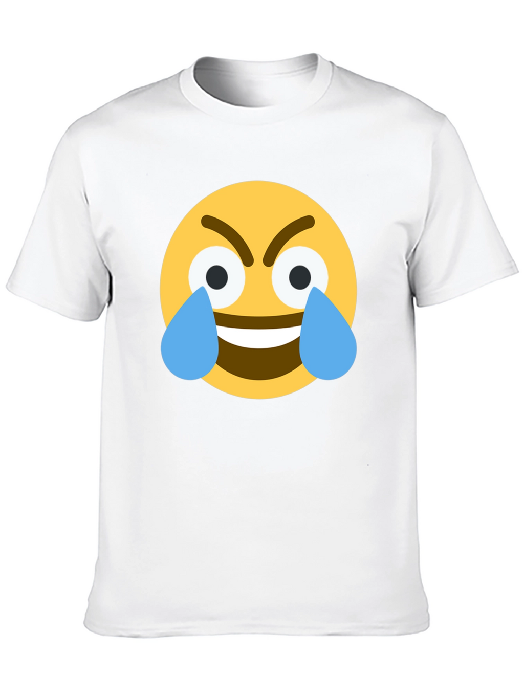 Angry Crying Emoji Black T-Shirt