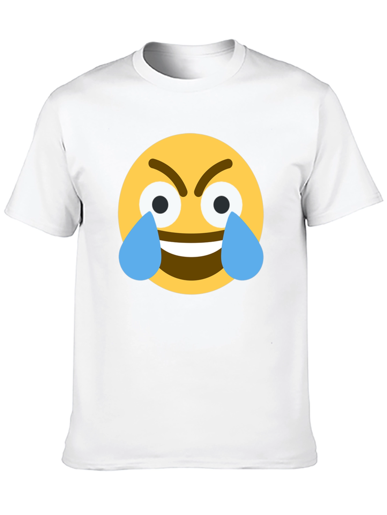 Angry Crying Emoji Black T-Shirt